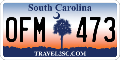SC license plate OFM473