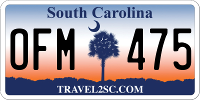 SC license plate OFM475