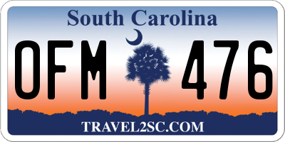 SC license plate OFM476