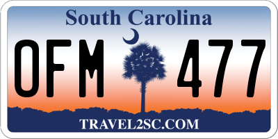 SC license plate OFM477