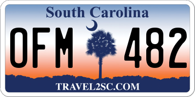 SC license plate OFM482