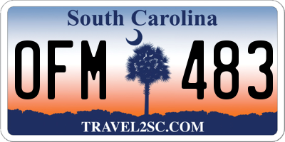 SC license plate OFM483