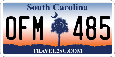 SC license plate OFM485