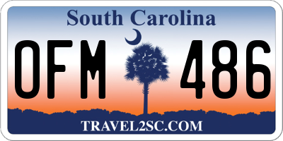 SC license plate OFM486
