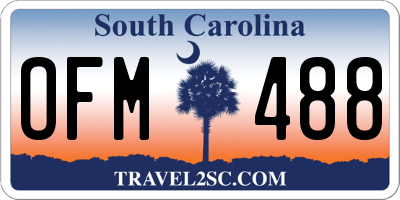 SC license plate OFM488