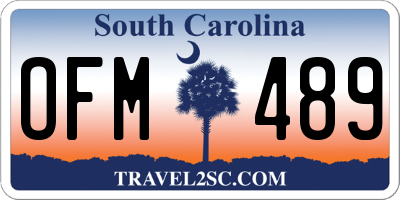 SC license plate OFM489
