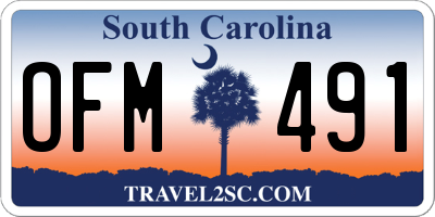 SC license plate OFM491