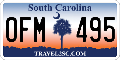 SC license plate OFM495