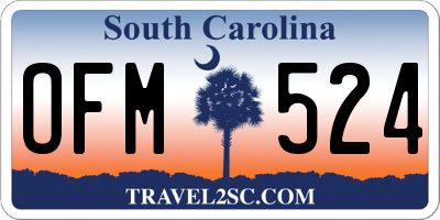 SC license plate OFM524
