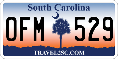 SC license plate OFM529