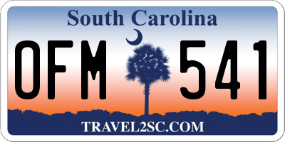 SC license plate OFM541