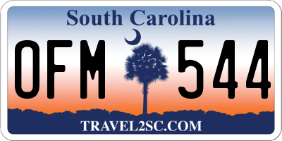 SC license plate OFM544