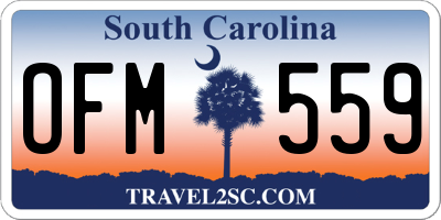 SC license plate OFM559