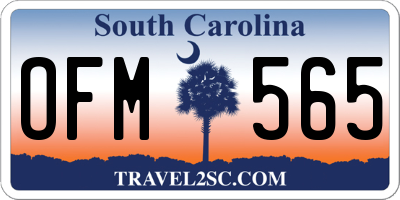SC license plate OFM565