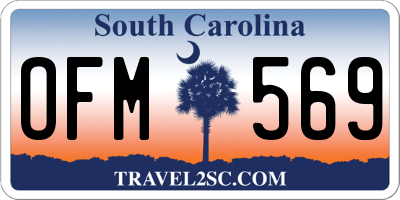 SC license plate OFM569