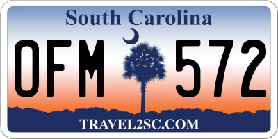 SC license plate OFM572