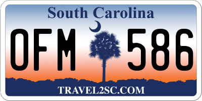 SC license plate OFM586