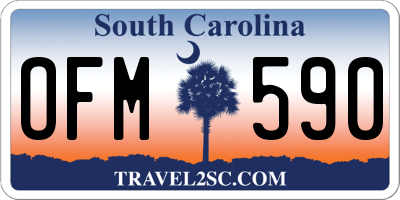 SC license plate OFM590