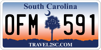SC license plate OFM591