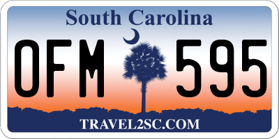 SC license plate OFM595