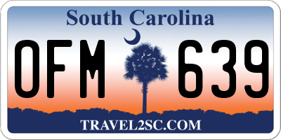 SC license plate OFM639