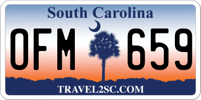 SC license plate OFM659