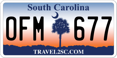 SC license plate OFM677