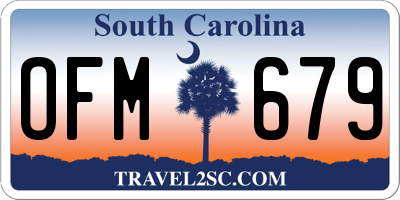 SC license plate OFM679