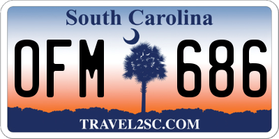 SC license plate OFM686