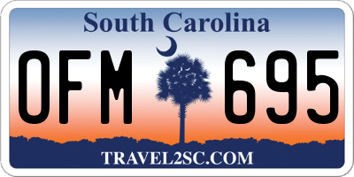 SC license plate OFM695