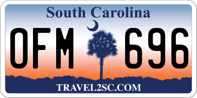 SC license plate OFM696