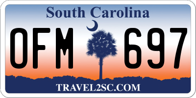 SC license plate OFM697