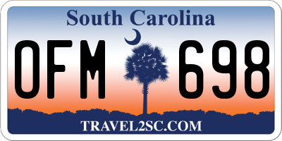 SC license plate OFM698
