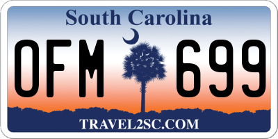 SC license plate OFM699