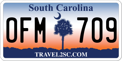 SC license plate OFM709