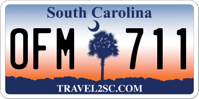 SC license plate OFM711