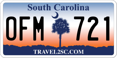 SC license plate OFM721