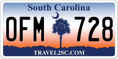 SC license plate OFM728