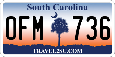 SC license plate OFM736