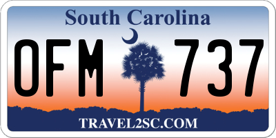 SC license plate OFM737