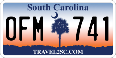 SC license plate OFM741