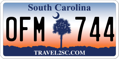SC license plate OFM744