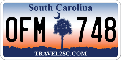 SC license plate OFM748