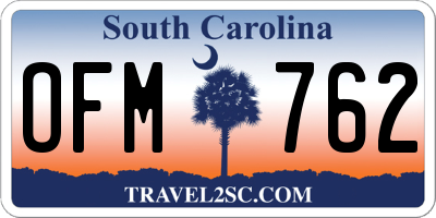 SC license plate OFM762