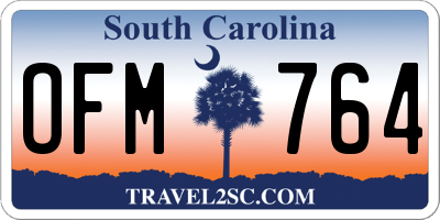 SC license plate OFM764