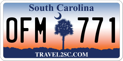 SC license plate OFM771