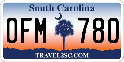 SC license plate OFM780