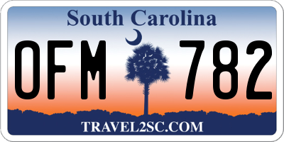 SC license plate OFM782