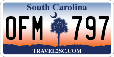 SC license plate OFM797