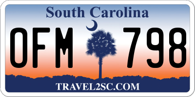 SC license plate OFM798